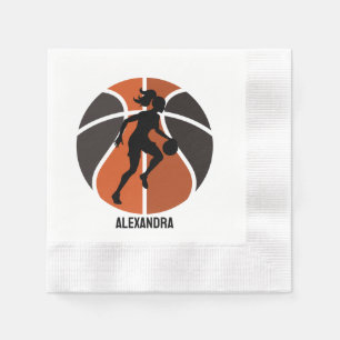 Basketball Player Girl, Basketball Girl Birthday Pappersservett