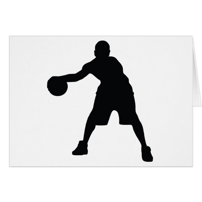 Basketball Player Hälsningskort (Framsidan Horizontal)
