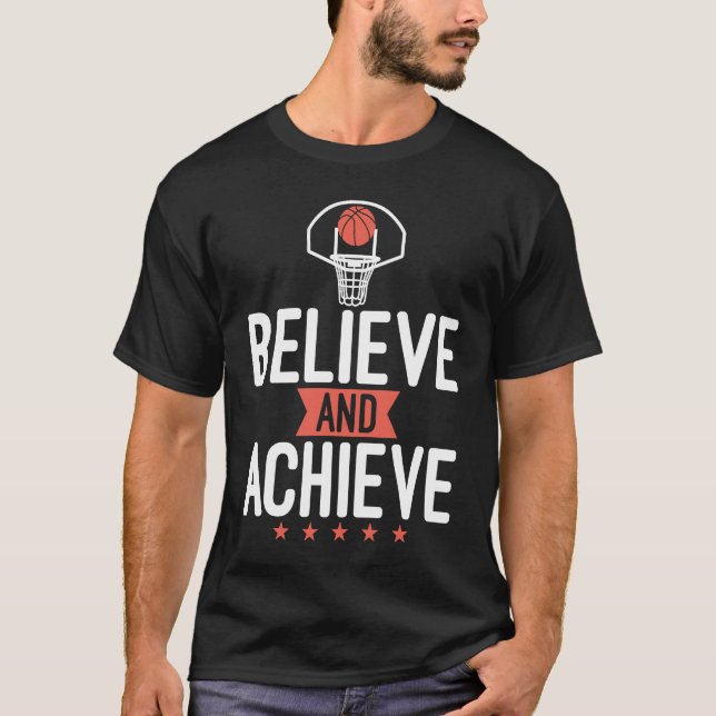 Basketball Player Hoops Motivation Quote Team Cour T Shirt (Framsida)