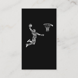 Basketball Player Idrottsman Dunk Art Sportsman Visitkort
