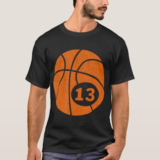 Basketball Player Jersey Number 13 13 Graphi T Shirt (Framsida)