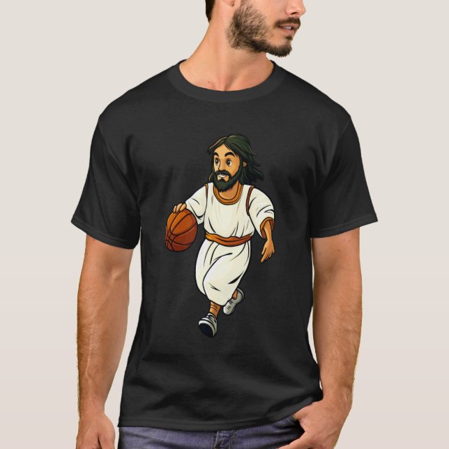 Basketball Player Jesus T Shirt (Framsida)
