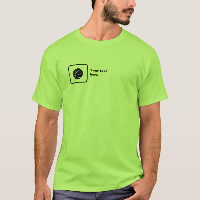 Basketball Player (liten logotyp) - Anpassade T-shirt (Framsida)