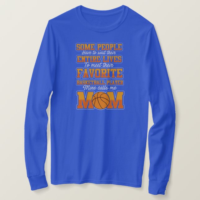 Basketball Player Mom Funny Saying Game Fan T Shirt (Design framsida)