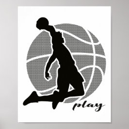 Basketball Player (monokrom) 2 Poster
