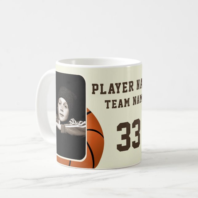Basketball Player Name Number Team 2 Photos Kaffemugg (Framsida vänster)