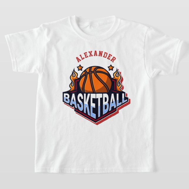 Basketball Player Personalize T-Shirt (Laydown)