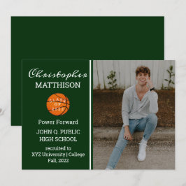 Basketball Player Photo Studenten-meddelande Inbjudningar