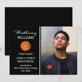 Basketball Player Photo Studenten-meddelande Inbjudningar