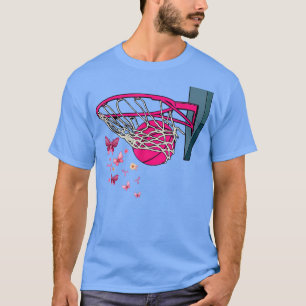 Basketball Player Rosa Ribbon Breast Cancer Awaren T Shirt