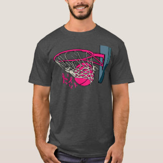 Basketball Player Rosa Ribbon Breast Cancer Awaren T Shirt