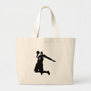Basketball Player Silhouette Jumbo Tygkasse