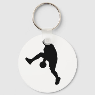 Basketball Player Silhouette Nyckelring