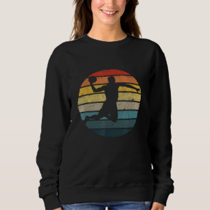 Basketball Player Silhouette på en stressad Retro T Shirt