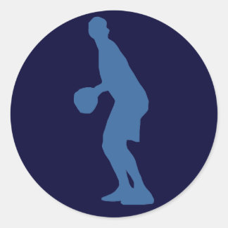 Basketball Player Silhouette Stickers Runt Klistermärke
