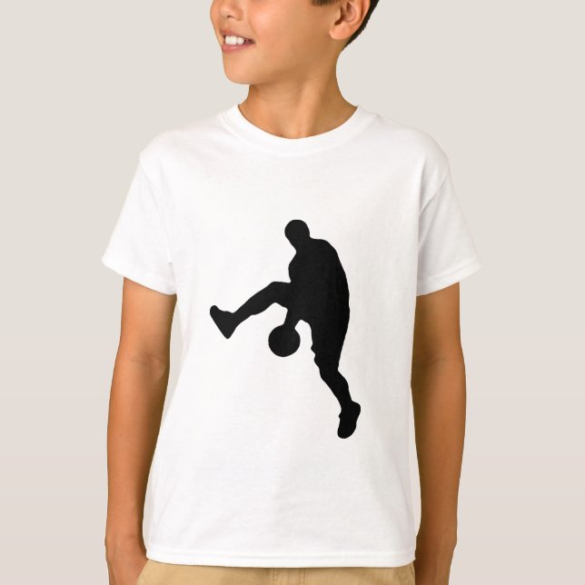 Basketball Player Silhouette T Shirt (Framsida)