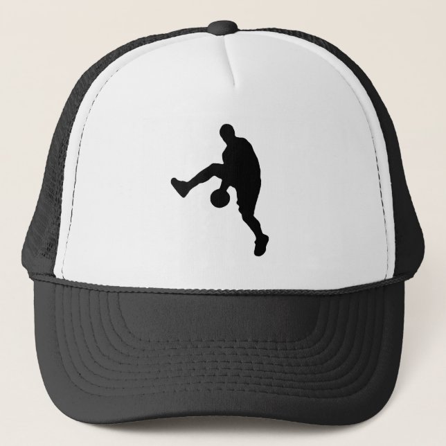 Basketball Player Silhouette Truckerkeps (Framsida)