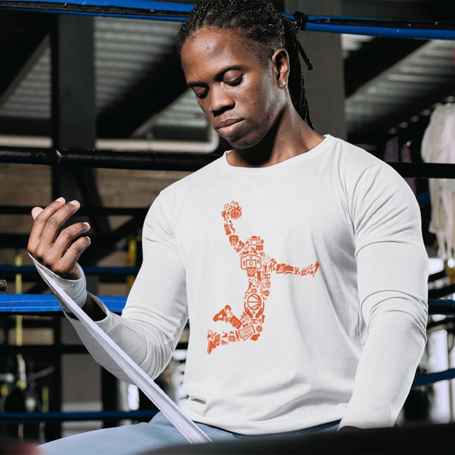 Basketball Player Slam Boll-symbolen T Shirt (Skapare uppladdad)