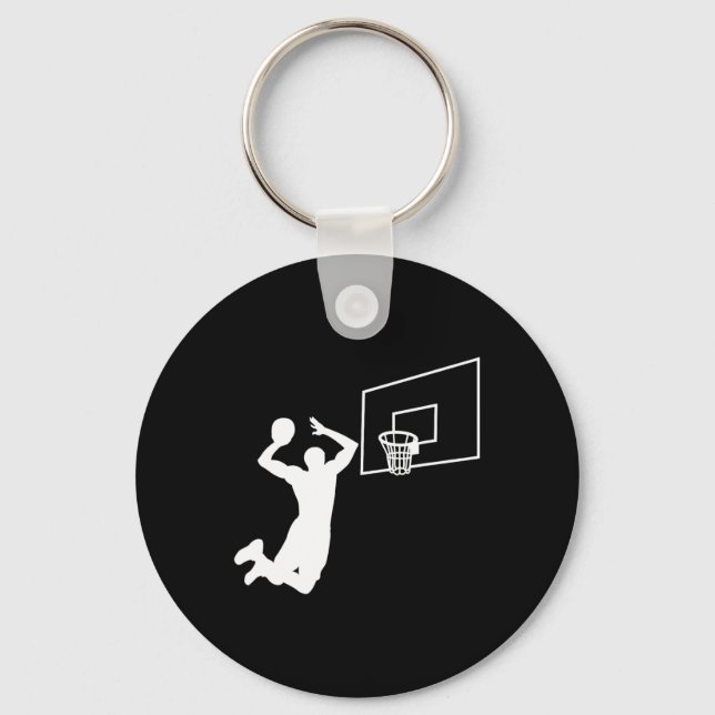 Basketball Player Slam dunk Baller Basketball Nyckelring (Framsida)
