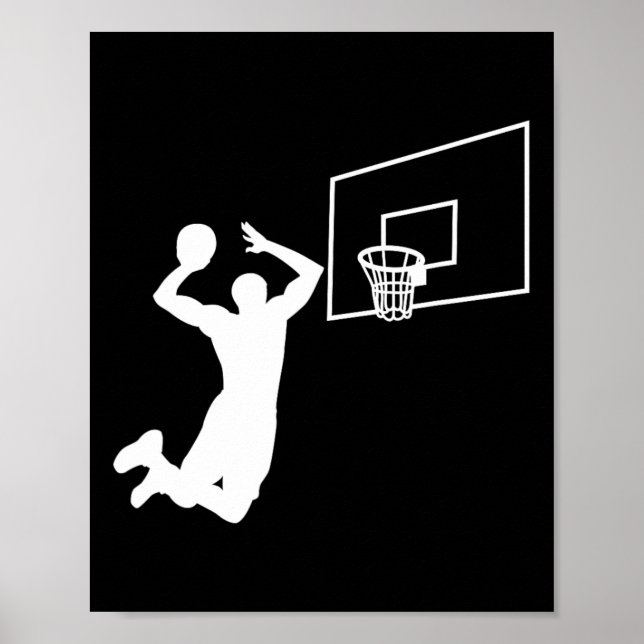 Basketball Player Slam dunk Baller Basketball Poster (Framsidan)
