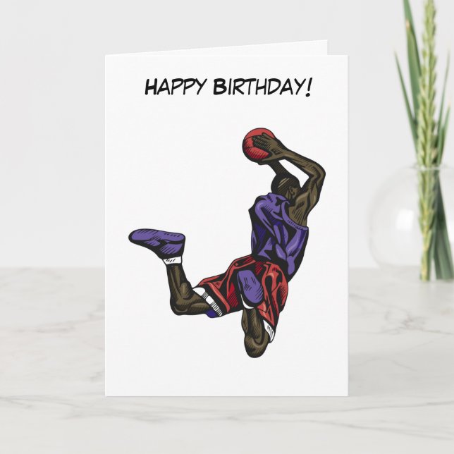Basketball Player-Slam dunk Kort (Framsida)