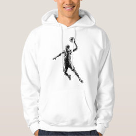 Basketball Player Slam dunk Mörk Design Hoodie