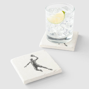 Basketball Player Slam dunk Mörk Design Stenunderlägg