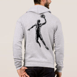 Basketball Player Slam dunk Mörk Design T Shirt