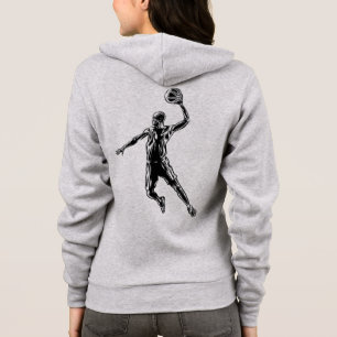 Basketball Player Slam dunk Mörk Design T Shirt