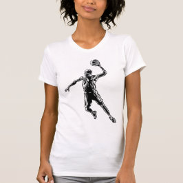 Basketball Player Slam dunk Mörk Design T Shirt