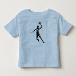 Basketball Player Slam dunk Mörk Design T Shirt