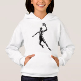 Basketball Player Slam dunk Mörk Design T Shirt