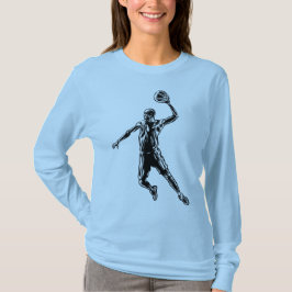 Basketball Player Slam dunk Mörk Design T Shirt