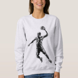 Basketball Player Slam dunk Mörk Design T Shirt