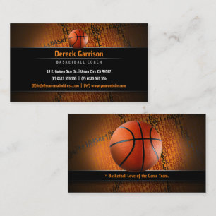 Basketball Player Sport Coach Visitkort