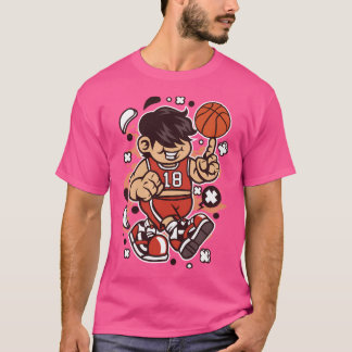 Basketball Player Tecknade figurer - roligt för T Shirt