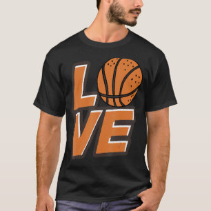 Basketball Player-träningsteamet Boll Kärlek Idrot T Shirt