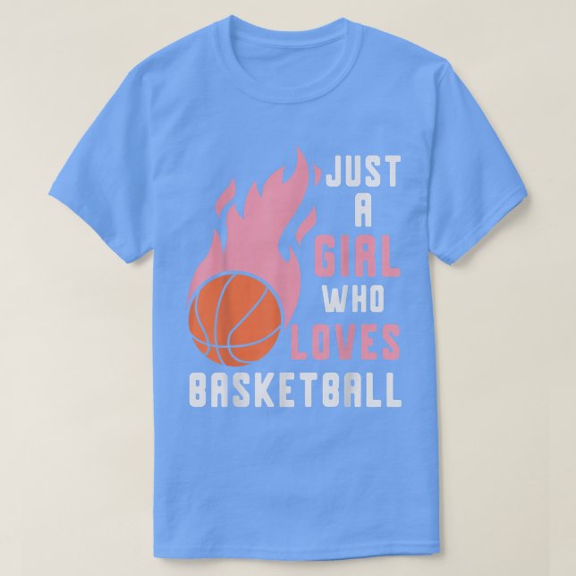 Basketball Player Women Bara en flicka som Kärlek  T Shirt (Design framsida)