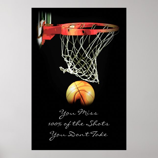 Basketball Poster med sportmotiv (Framsidan)