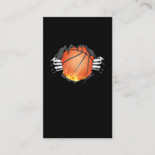 Basketball Power Burning Flames Sports Älskare Visitkort