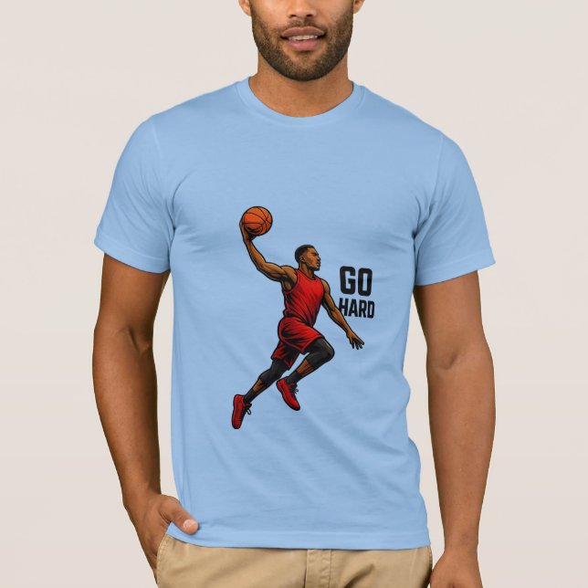 Basketball Power Move T-Shirt - Starkt sinne (Framsida)