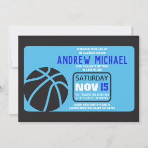 BASKETBALL Pub Mitzvah-inbjudan Inbjudningar
