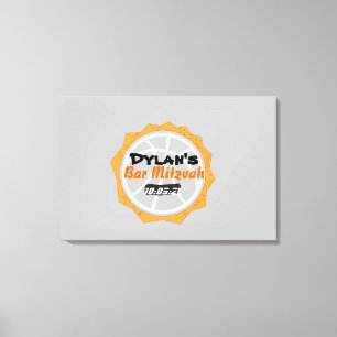 Basketball Pub Mitzvah Logga in på minneskortet Canvastryck