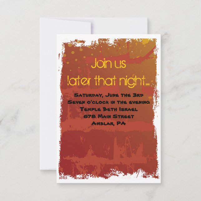 Basketball Pub Mitzvah Party Card Inbjudningar (Framsida)