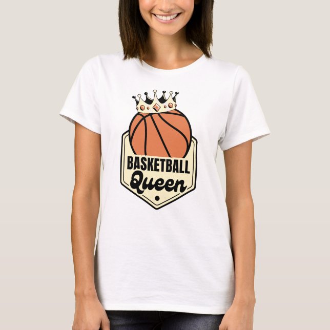 Basketball Queen - Krona Sportwear for Court T Shirt (Framsida)