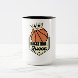 Basketball Queen - Krona Sportwear for Court Två-Tonad Mugg