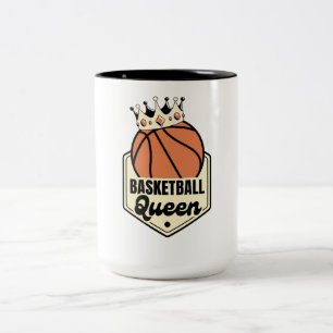 Basketball Queen - Krona Sportwear for Court Två-Tonad Mugg