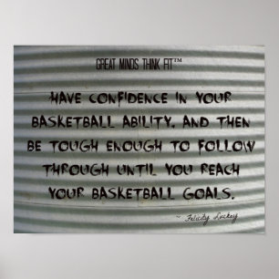 Basketball Quote Graffiti på korrugerad Järn 017 Poster