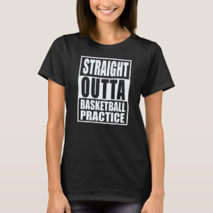 Basketball Rak Outta Practice Funny Tonåring Ring T Shirt