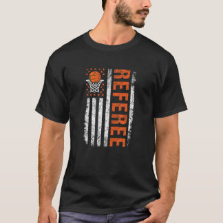 Basketball RefereAmerican Flagga Sports Officiells T Shirt